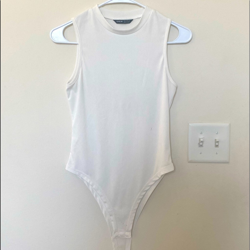Solid Mock Neck Rib Knit Bodysuit